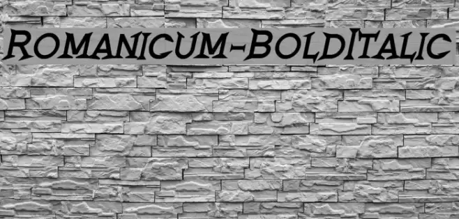 Romanicum-BoldItalic Fuentes examples