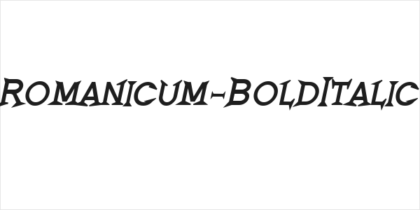 Romanicum-BoldItalic Logo