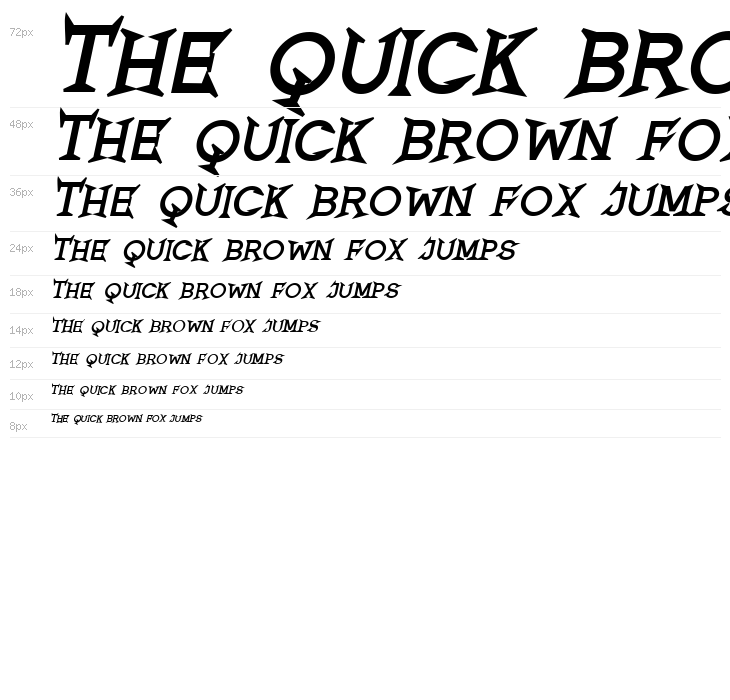 Romanicum-BoldItalic Waterfall