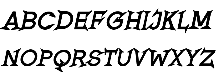 Romanicum-BoldItalic Font LOWERCASE