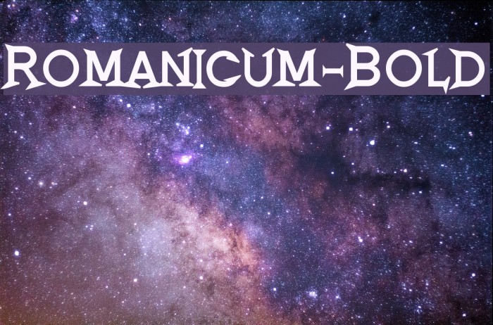 Romanicum-Bold Font examples