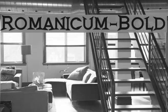 Romanicum-Bold Font examples