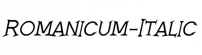Romanicum-Italic  Frei Schriftart Herunterladen
