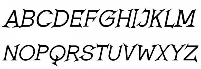 Romanicum-Italic Schriftart Groß