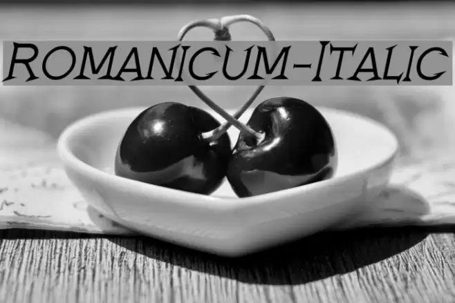 Romanicum-Italic Font examples