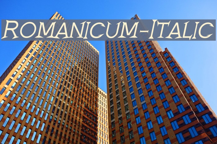 Romanicum-Italic Fuentes examples