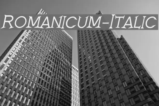 Romanicum-Italic Font examples
