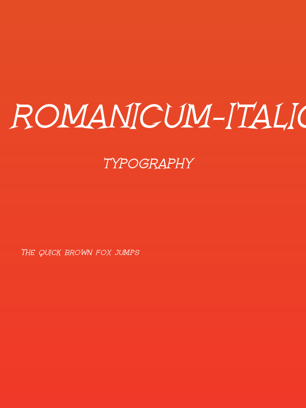 Romanicum-Italic Poster