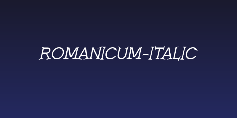 Romanicum-Italic Social Header