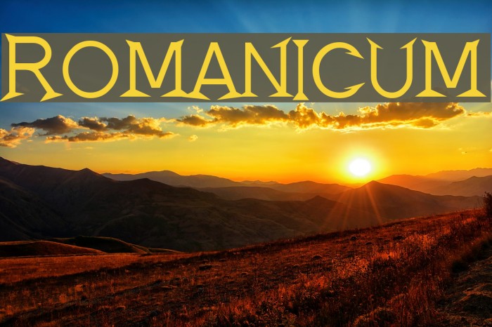 Romanicum Font examples