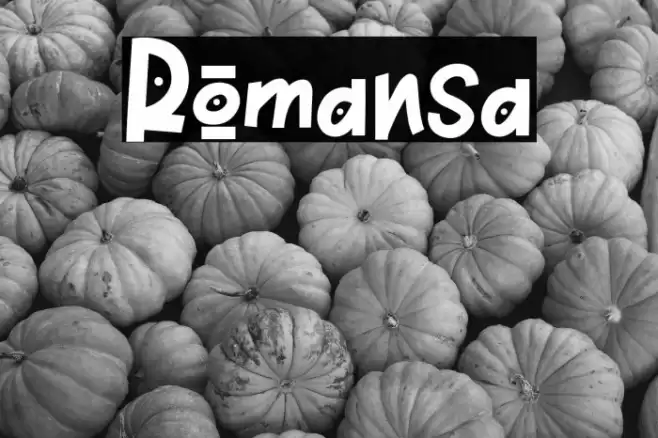 Romansa Font examples