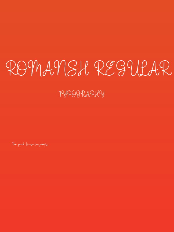 Romansh Regular Poster