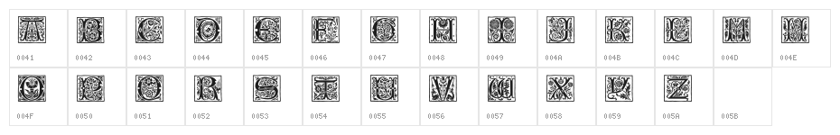 Romant Character Map