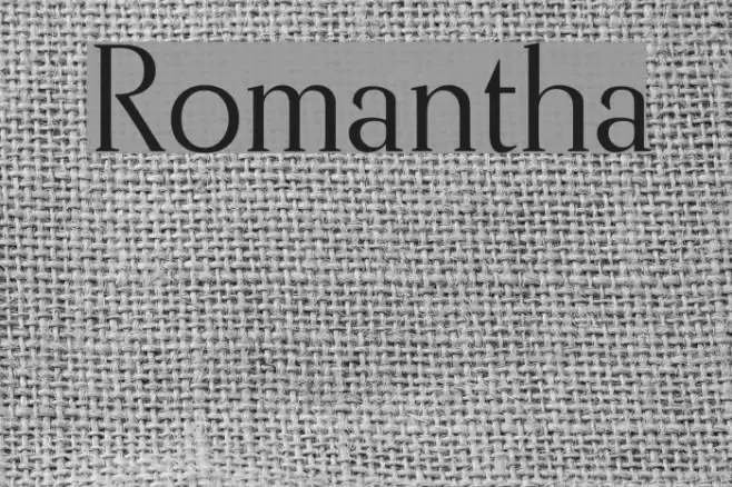 Romantha Font examples