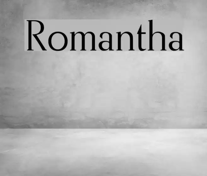 Romantha Font examples