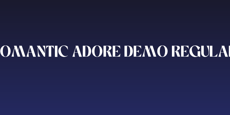 Romantic Adore DEMO Regular Social Header