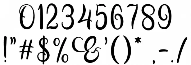 Romantic AustineDemo Font OTHER CHARS