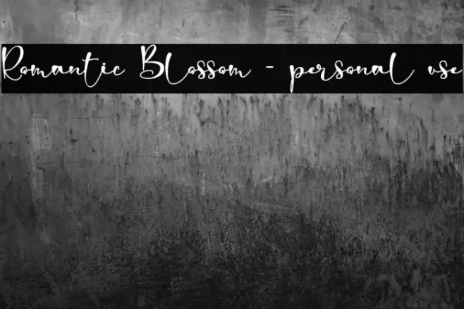 Romantic Blossom - personal use Font examples