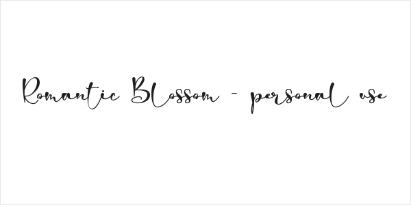 Romantic Blossom - personal use Logo