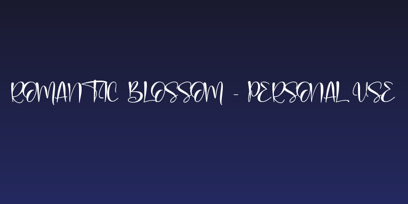 Romantic Blossom - personal use Social Header