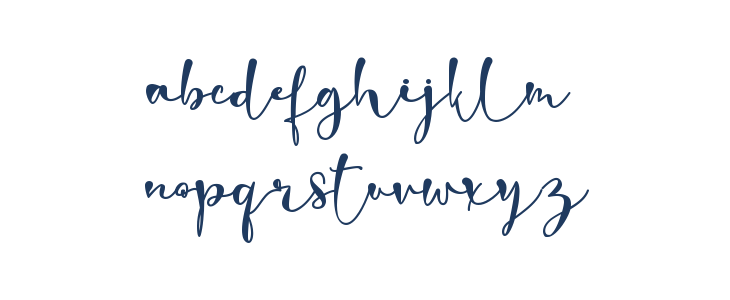 Romantic Blossom - personal use Lowercase