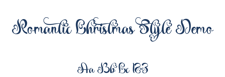 Romantic Christmas Style Demo Font Preview