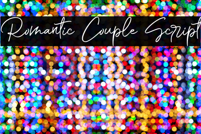 Romantic Couple Script Font examples