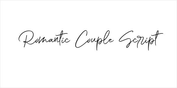 Romantic Couple Script Logo