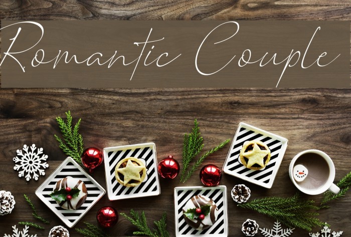 Romantic Couple Font examples