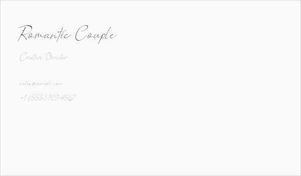 Romantic Couple Business Card