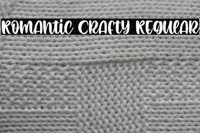 Romantic Crafty Regular Example 1