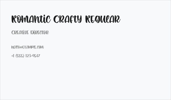 Romantic Crafty Regular Business Card