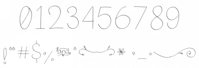 Romantic Leaf Font OTHER CHARS