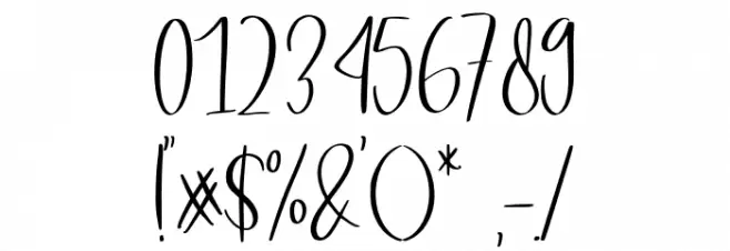 Romantic Rhythm Font OTHER CHARS