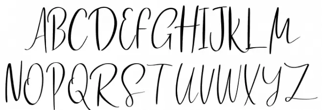Romantic Rhythm Font Litere mari