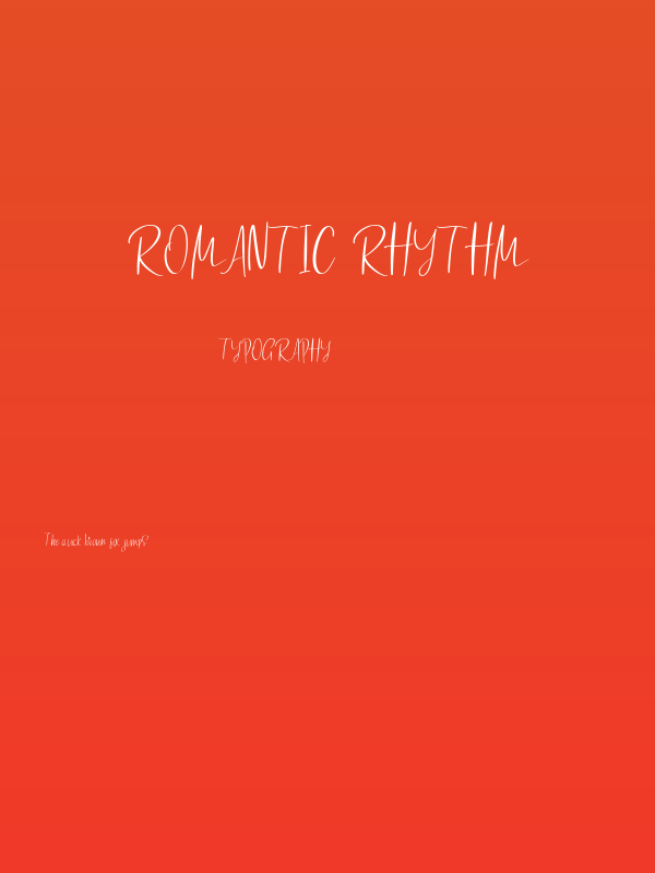 Romantic Rhythm Poster