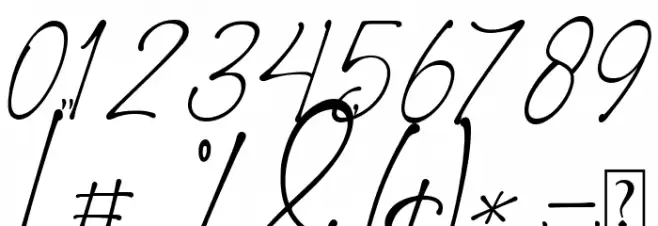 Romantic Signature Font OTHER CHARS