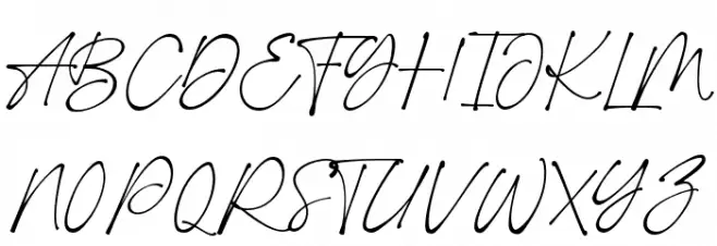 Romantic Signature Font UPPERCASE