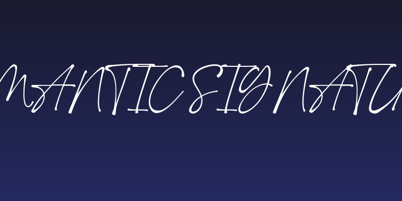 Romantic Signature Social Header