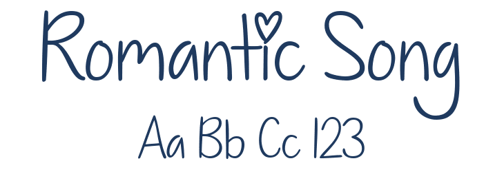 Romantic Song Font Preview