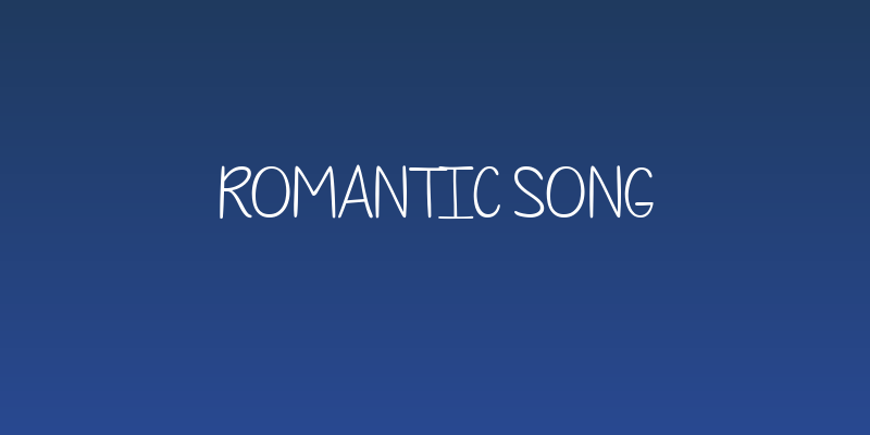 Romantic Song Social Header