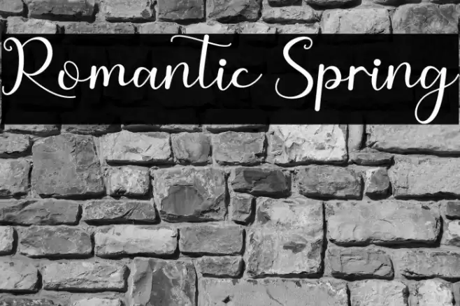 Romantic Spring Font examples