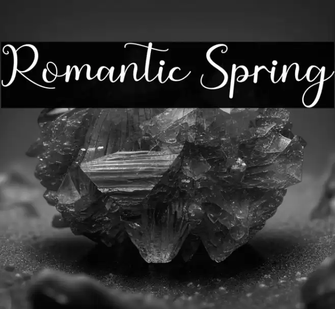 Romantic Spring Font examples