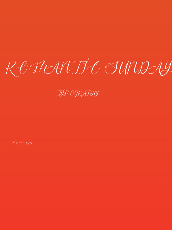 Romantic Sunday Poster