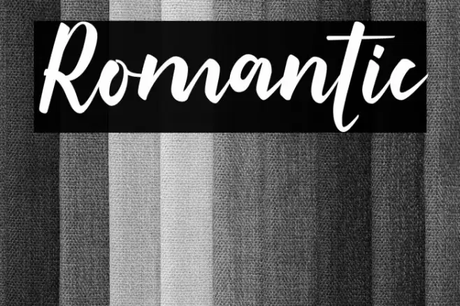 Romantic Font examples