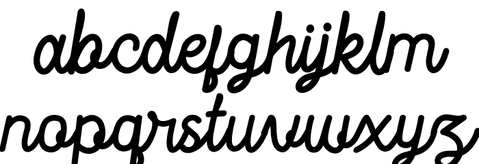Romantica Story Free For Person Font LOWERCASE