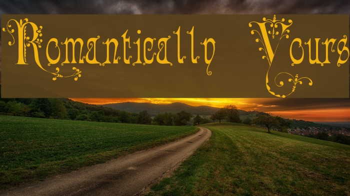 Romantically Yours Font examples