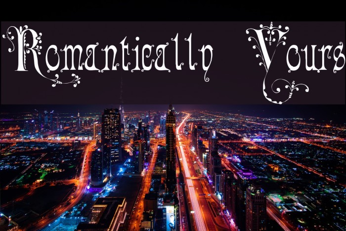 Romantically Yours Font examples