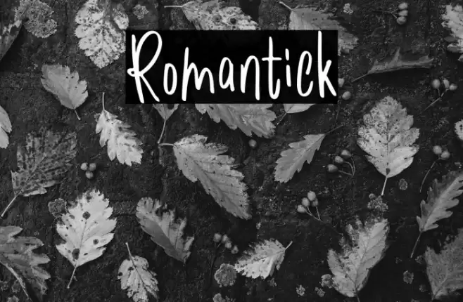 Romantick Font examples