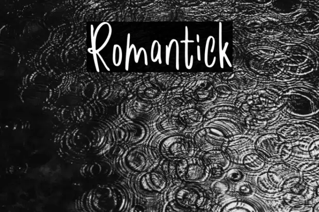 Romantick Font examples